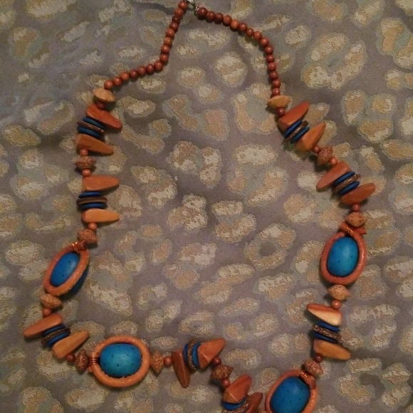 Jewelry - 3/$30 Handmade Boho Necklace. Brown/Turquoise